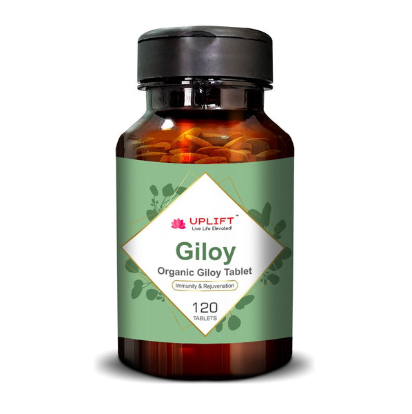 Uplift Giloy (Guduchi) Veggie Tablets - 120 Count| Herbal Supplement for Wellness & Overall Health