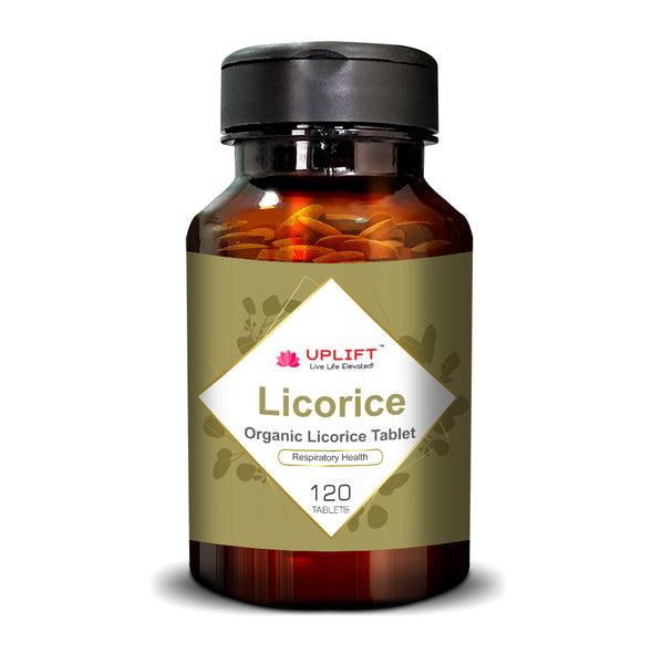 Uplift Organic Licorice Tablet (Mulethi)-120 Count| 100% Pure & Natural
