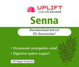 Uplift Senna Capsules 120 Count | 100% Pure & Natural Herbal Supplement