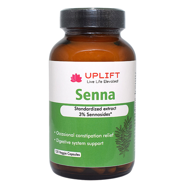 Uplift Senna Capsules 120 Count | 100% Pure & Natural Herbal Supplement