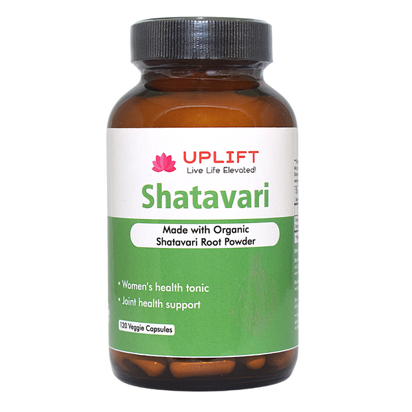 Uplift Shatavari Organic Veggie Capsules-120 Count| Menopause Suppor