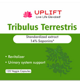 Uplift Tribulus Veggie Capsules-120 Count | 100% Pure and Natural