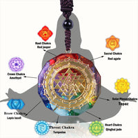 Orgonite Pendant Sri Yantra Necklace Sacred Geometry Chakra Energy Necklace Meditation Jewelry