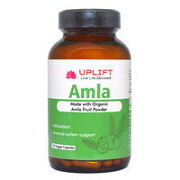 Uplift Amla Veggie Capsules(Made with Organic Amla Powder) -120 Count |100% Pure & Natural, Herbal Supplement