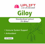 Uplift Giloy (Guduchi) Veggie Tablets - 120 Count| Herbal Supplement for Wellness & Overall Health