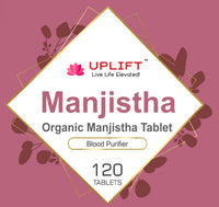 Uplift Organic Manjistha Tablet - 120 Count I 100% Pure and Natural