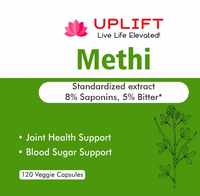 Uplift Methi Veggie Capsules(Fenugreek)-120 Count|100% Pure & Natural Herbal Supplement